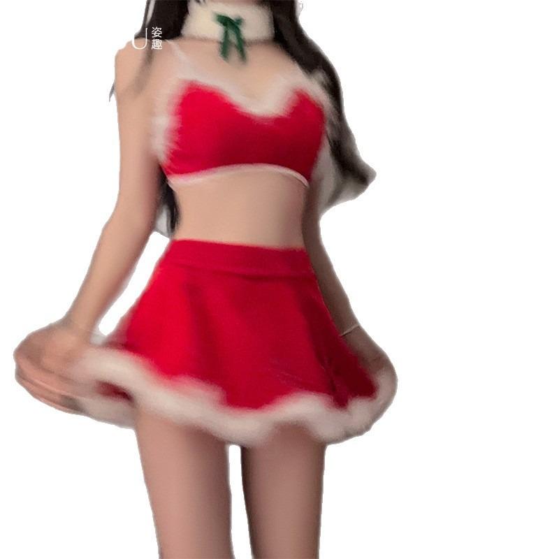 Sexy Lingerie Christmas Dress Sweet Cute Plush Sexy Nun Cosplay Uniform Set 11