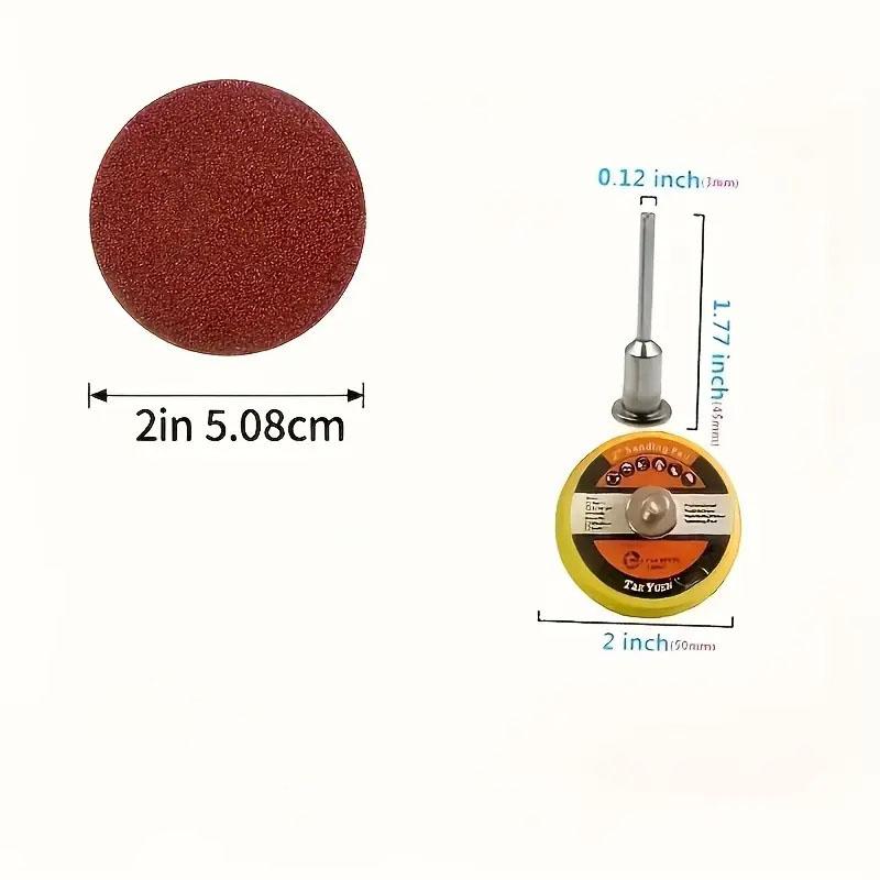 50/100pcs Set 2 inch Sanding Discs Pad Kit for Drill Grinder Rotary Tools with Backer Plate Includes 60-2000 Grit Sandpapers