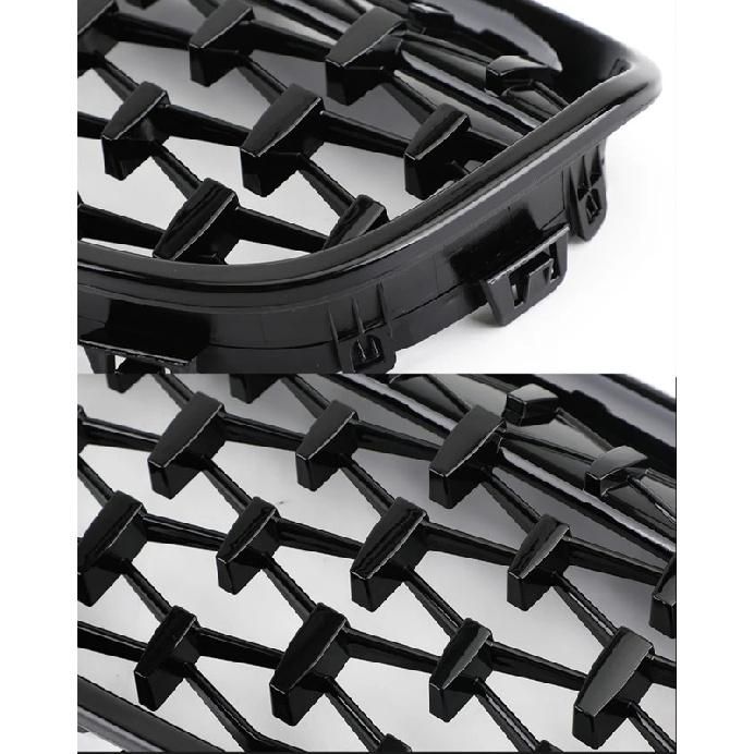 Car Tuning Front Gloss Black Kidney Diamond Grille for BMW X1 F48 2020 2021 2022 SUV sDrive18i sDrive20i xDrive20i
