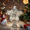 Hollow Christmas Trees Topper 3D Star Glowing Tree Topper Creative Xmas Tree Ornament
