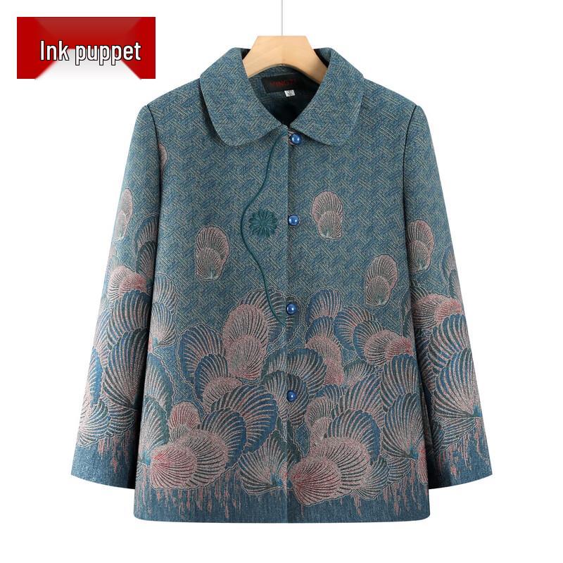 

Elegant Plus Size Women s Autumn/Spring Tang Suit Style Wool Blend Jacket XL