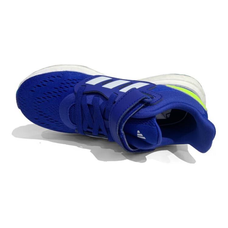 adidas Slip Resistant Abrasion Resistant Low Top Kids' Running Shoes Blue Green Kids' JI2051