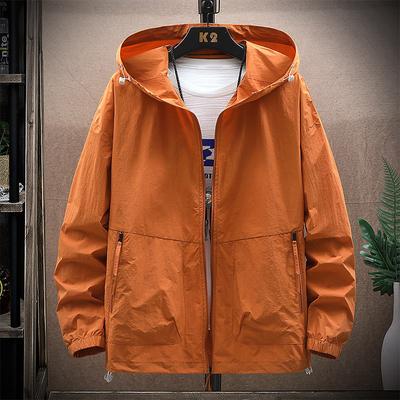 Sommer Casual Vielseitig Einfarbig Kapuze Eis Jacke Mantel Paare Mehrfarbig Big Yards Lose Sonnenschutz Kleidung 8XL