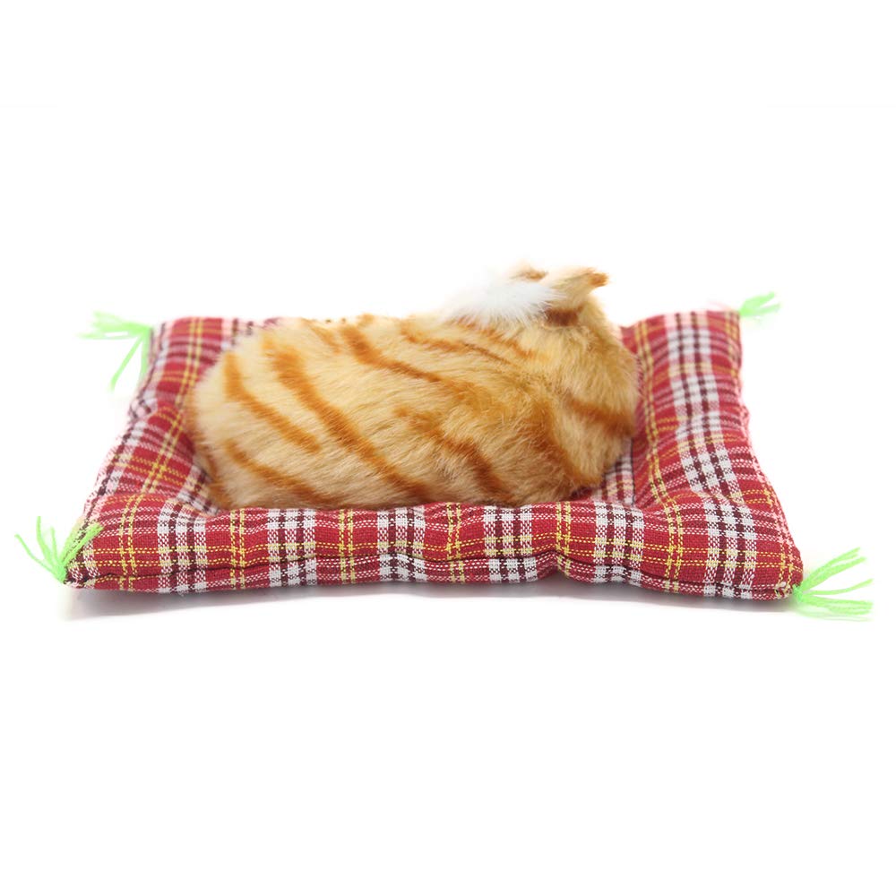 Coolayon 2-Pack Plush Cats Sleeping in Slippers, Mini Kitten Pad with Sound, Car Decoration, Kids Gift for Boys and Girls