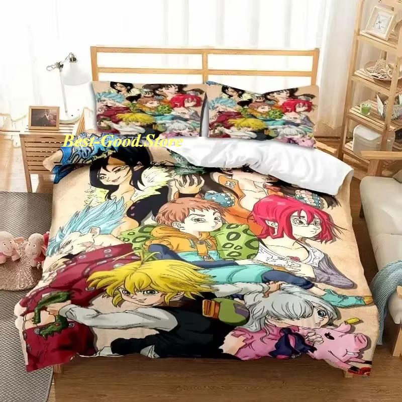 3D Anime The Seven Deadly Sins All Season Twin Bedding Set Comforter Set Bed Duvet Cover Double King Comforter Cover