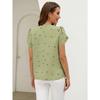 Summer new V-neck love petal pattern women's casual T-shirt top