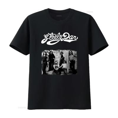 Steely Dan Band Cotton T Shirt Two Against Nature Design with Walter Becker Donald Fagen Artwork Vintage Washed Fashion
