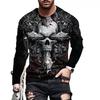 Women O Neck Long Sleeve 3d Print T Shirt