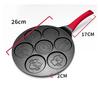 1Pcs Seven Hole Egg Pan Pancake Pan Breakfast Egg Roll Non Stick Pan Animal Waffle Machine Omelet Crepe Mini Mold Pan