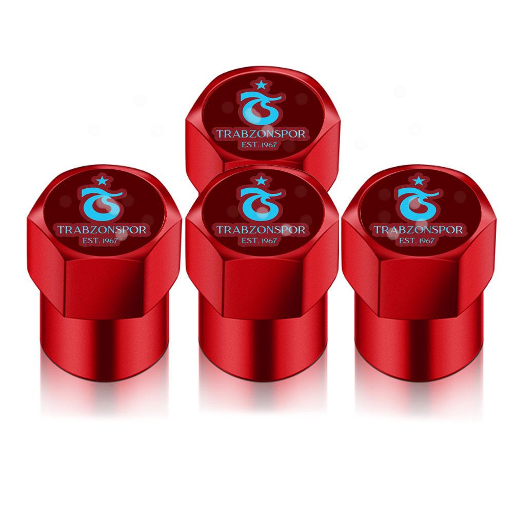 

4PCS Universal Car Valve Cap Accessories Wheel Tire Valve Stem Tyre Air Sticker For Trabzonspor Soccer Football Supporters Gift красный