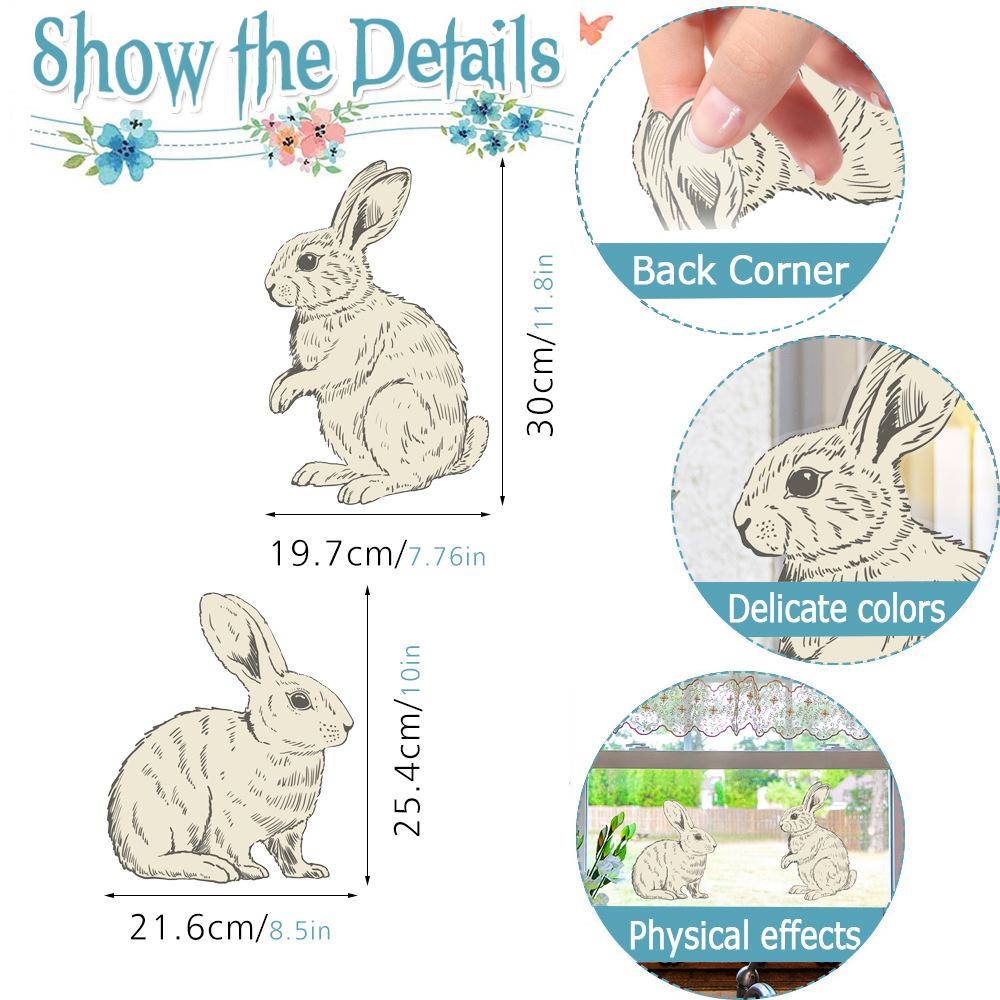 Cat Anti-Collision Window Clings Animal Decals to Prevent People and Bird Strikes on Window Glass Cling Door Decals Decor