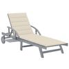 Day and Night - Day and Night Garden Lounger with Solid Acacia Wood Cushion
