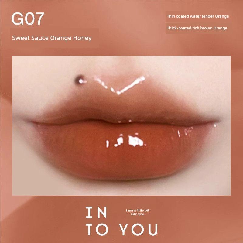 into You Syrup Lip Gloss Sweet Yang Lip Lacquer into You Mirror Glass Lip Water-Sensitive Transparent Lipstick G04 Lip Gloss