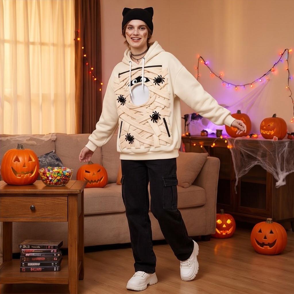 Unisex Long Sleeve Pet Dog Pocket Sweatshirt Hoodie Loose Casual Warm Pullover for Men and Women