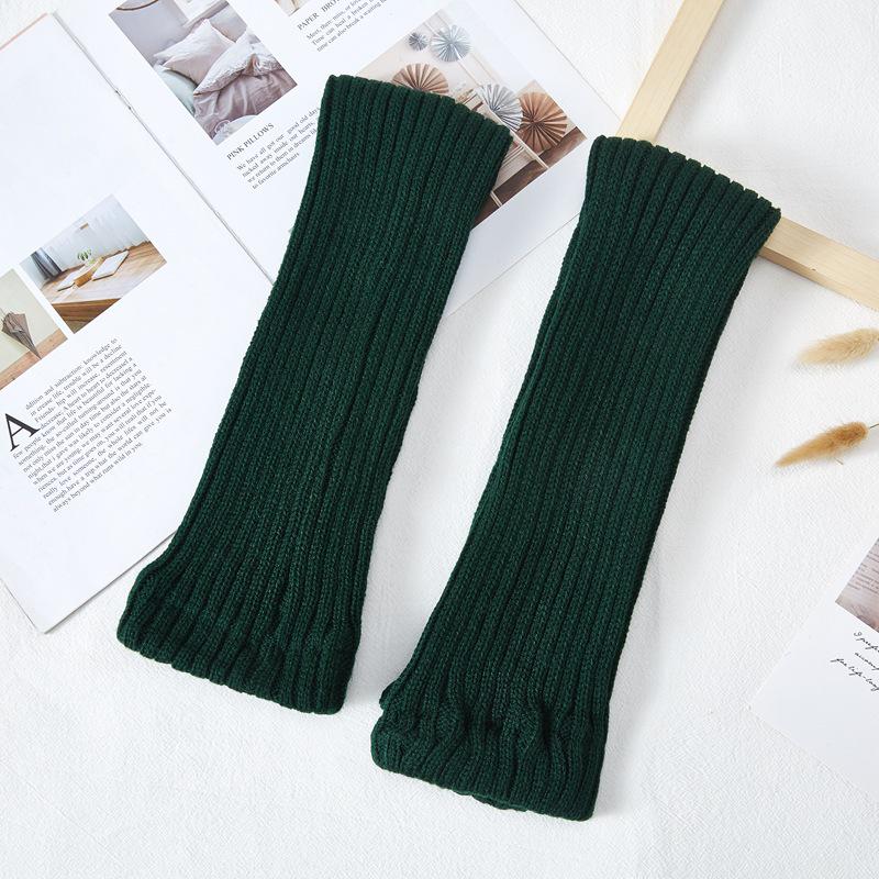 70cm Extra Long Thick Knitted Red Wool Leg Warmers for New Year and Christmas