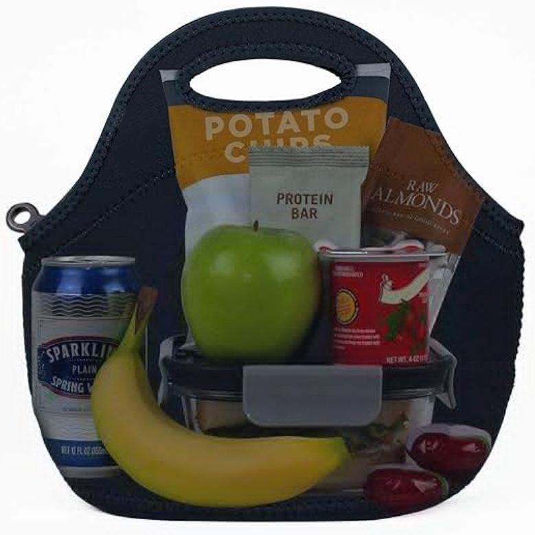Gourmet Getaway Weiche Neopren-Lunchtasche Leicht Isoliert Und Wiederverwendbar Einheitsgröße Schwarz
