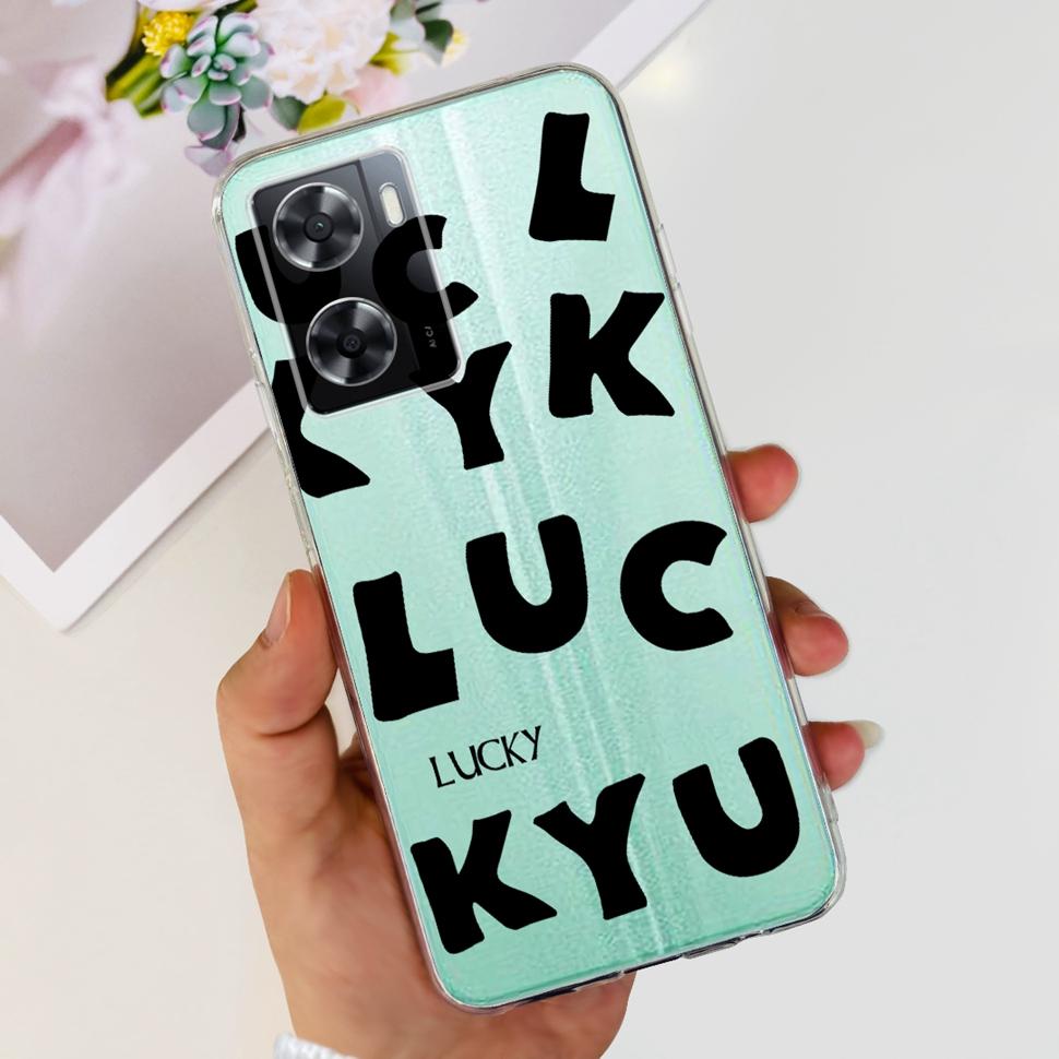 For Oppo A57 4G 2022 Case CPH2387 Lovely Bear Cover Soft For Oppo A 57 S A57S A77 A57 4G OppoA57 Fashion ShockProof Phone Cases