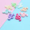 10pcs Resin Kawaii Musical Note Flatback Embellishments Scrapbooking Material Mini Figurine Miniature Accessories Bead Jewelry