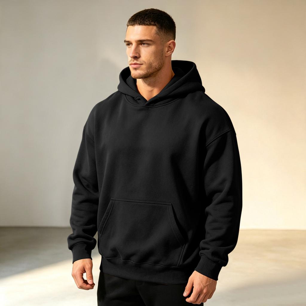 Men's Color Hooded Sweatshirt Casual Pullover for Spring and Fall
