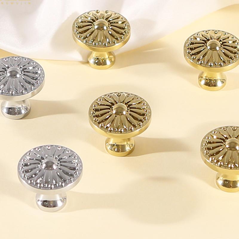 1pc Solid Brass Kitchen Cabinet Handles Single hole Drawer Knobs Chrome Gold Dresser Wardrobe Pulls Luxury Copper Furniture