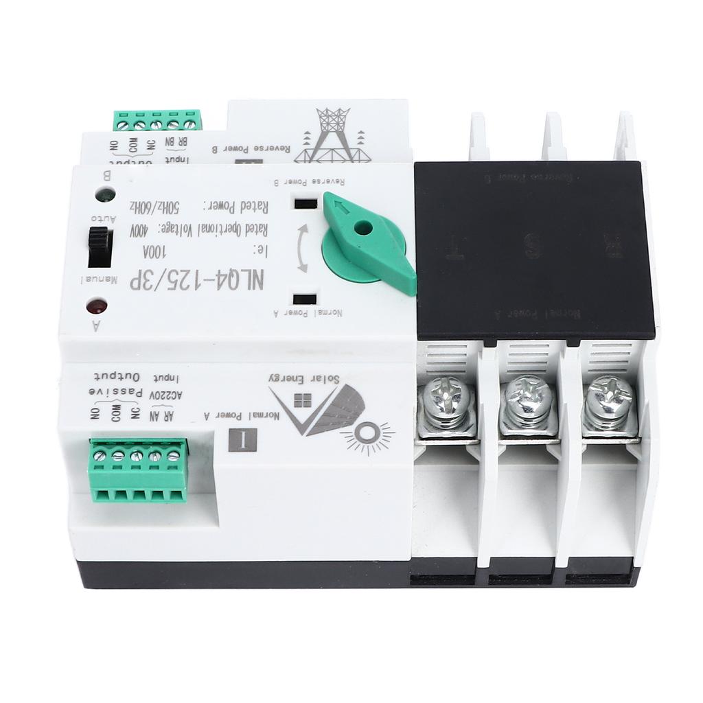 Comutator neîntrerupt de transfer dublu de putere Circuit Selector electric 400V 100A