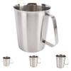 Measuring Cup with Markings Spout 304 Stainless Steel Easy to Clean Milk Frothing Pitcher for Coffee Kitchen