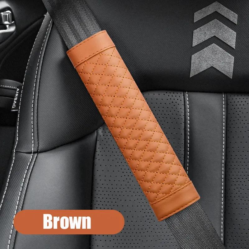 2/1pcs Universal Car Safety Belt Cover Leather Seat Belt Cover Shoulder Strap Covers Car Shoulder Protector Pad Auto Accessories