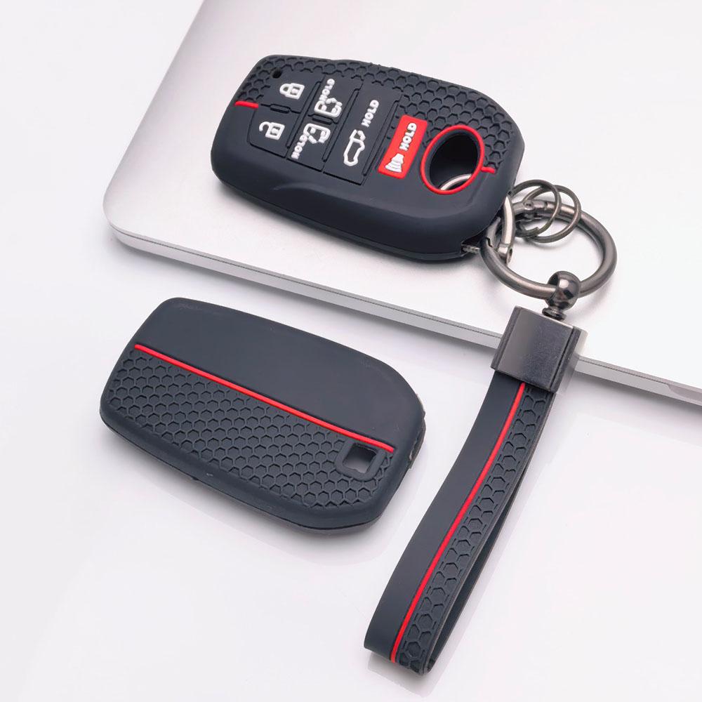 Premium Honeycomb Silikon Smart Nyckelring Nyckelknippa Passar Toyota Sienna Highlander Venza Grand Highlander Reptåligt Skydd Stötsäkert