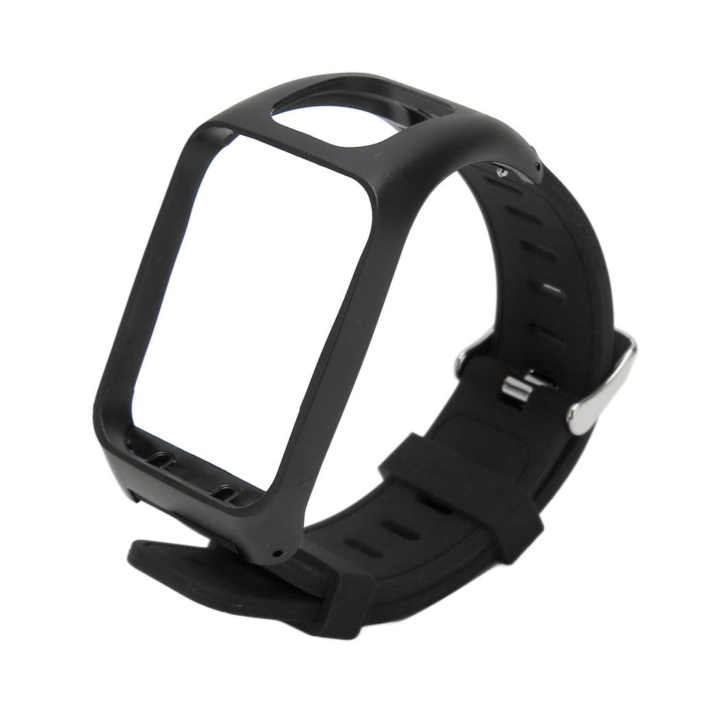 Bands Watch Adjustable Waterproof Silicone Watch Replacement Strap For Tom Tom Runner 3 Black