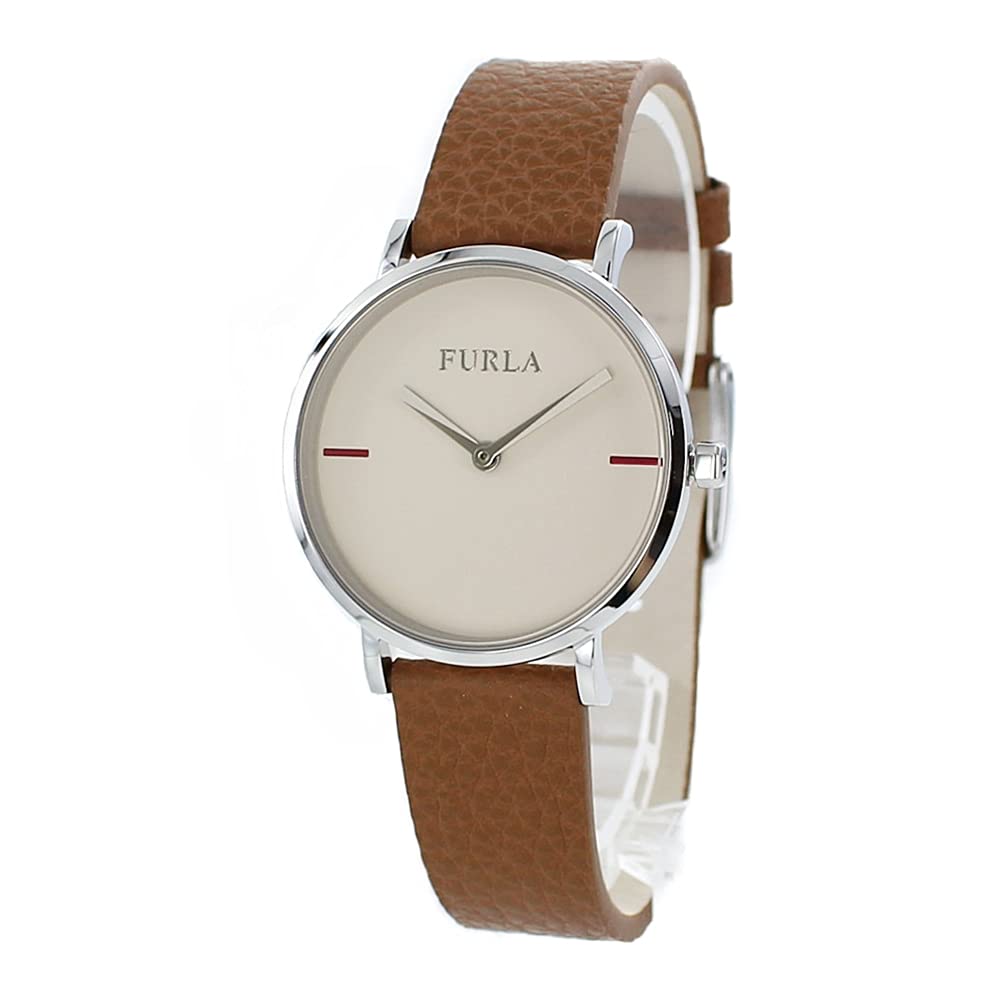 FURLA Beige Dial Brown Natural Leather Leather Band R4251108525 Watch [Furla] Women s [Item]