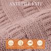 Women Winter Knit Balaclava Hat Thick Warm Polar Fleece Lined Hooded Scarf Ear Warmer Neck Gaiter Cap