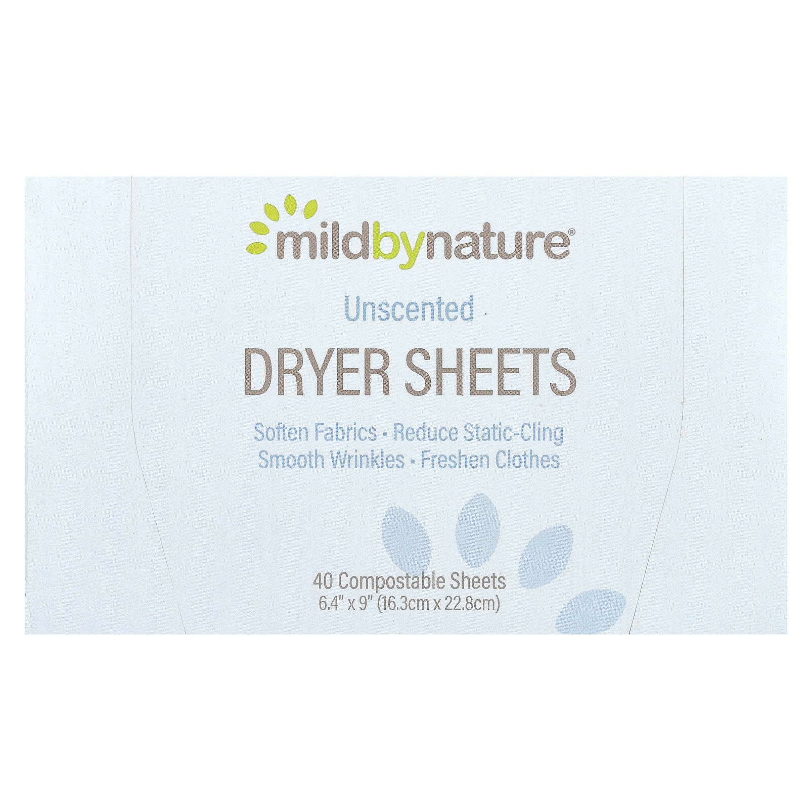 

Dry Sheets for Dryers, Unscented, Biodegradable, 40 Sheets