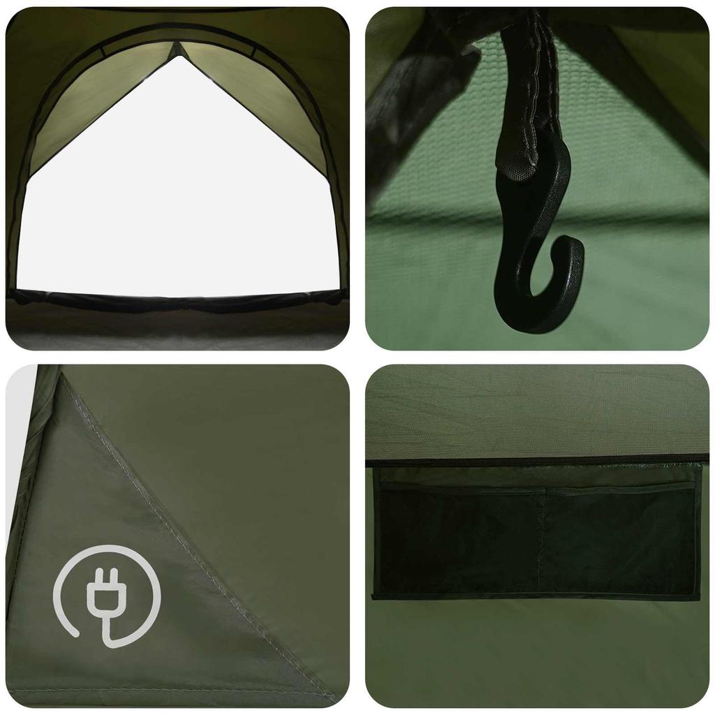 Camping Tent with Rainfly Waterproof Dome Olive Green