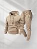 Men's Trendy Casual Two-Piece Hoodie Set - Spring/Autumn Plus Velvet