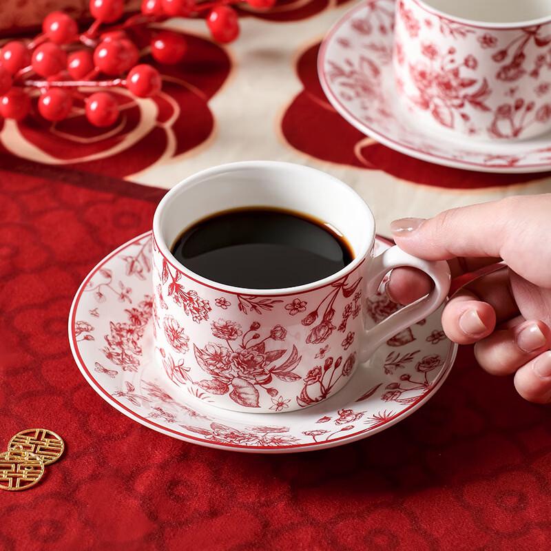 OLOEY French Rose Ceramic Mug and Saucer Gift Set