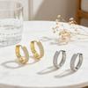 Ear Jewelry Zircon Hoop Earrings Temperament Women Sparkling Earrings  Daily Wear