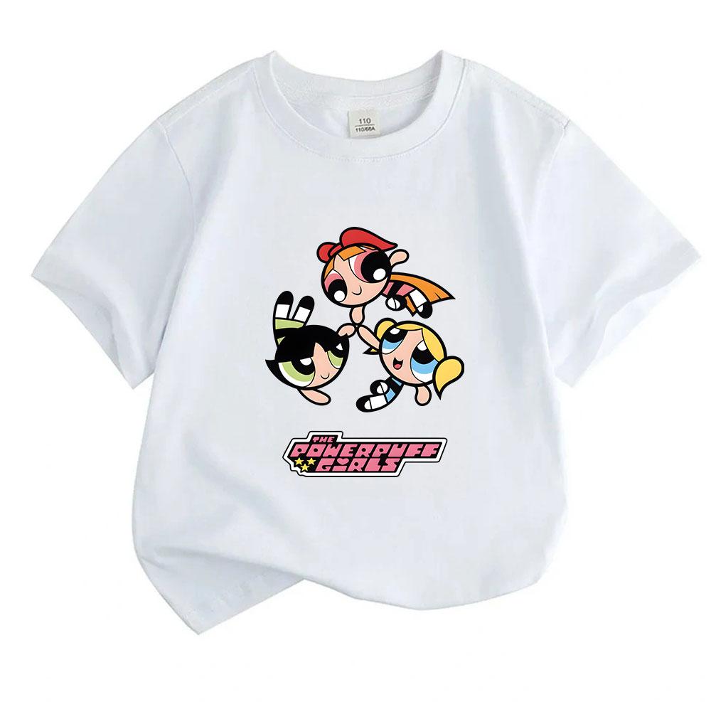 Kids Boys Girls Crew Neck Short Sleeve 100% Cotton T-Shirt Cute Cartoon Super Little Girls Print Casual Comfortable Soft Breathable Summer Daily Top T
