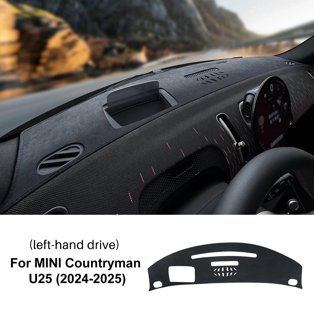 

Flannel Dashboard Cover Pad For Mini Cooper Countryman U25 2024 2025 Sunshade Protector Anti-UV Dash Mat Sun-shading Non-slip for MINI U25 24-25