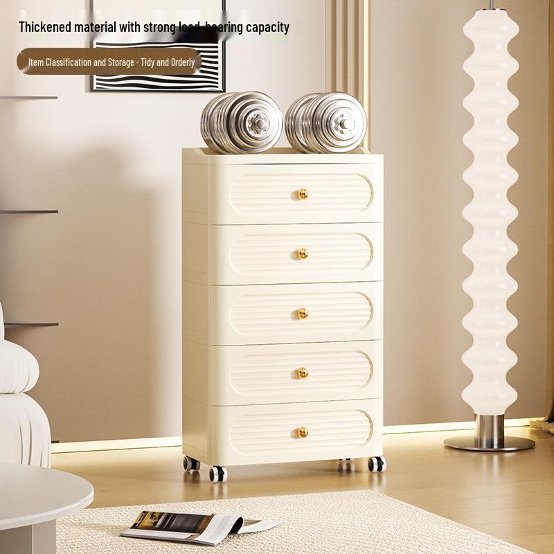Kids' Snack Organizer: Plastic Drawer Storage Cabinet for Living Room