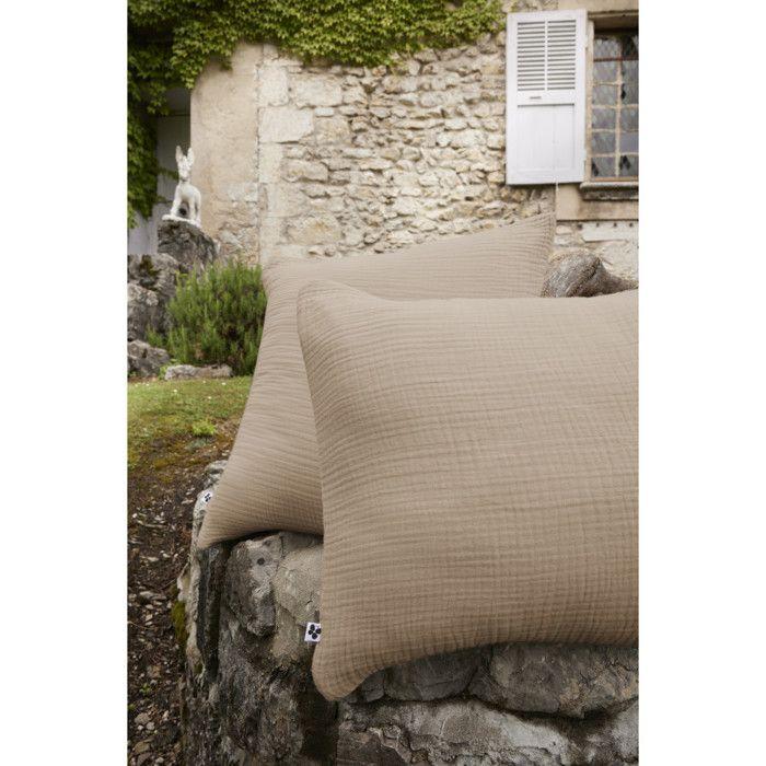 "Ina" Pillowcase, All Sizes, "Quadruple Cotton Gauze" Butterfly Effect - Ina String - Pillowcase 80 X 80 Cm