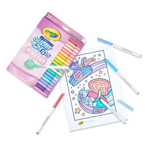 Crayola Pastel Color Marker Removable Marker Pen 20 Colors Crayola Super Tips Pastel 587516 Genuine Product