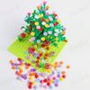 100PCS MOC Bunte Blumen Bausteine DIY Schöne Gärten Ziegel Spielzeug Stadt Baum Haus Szene Pflanzen Zubehör für Mädchen
