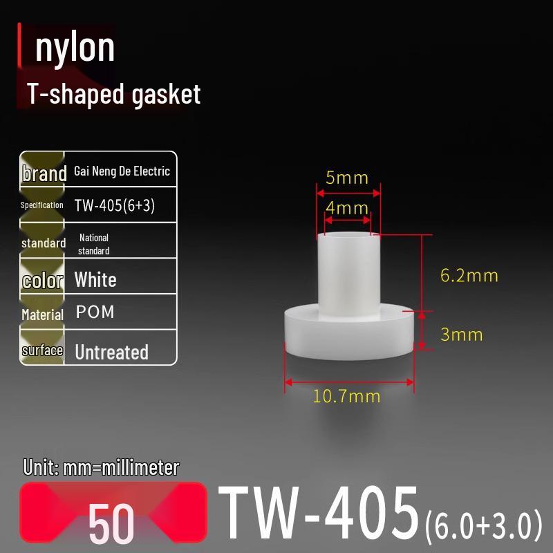 T-förmiger Nylon-Kunststoff-Dichtungsring und Schraubwellenhülse (Für dich: M2-M35)