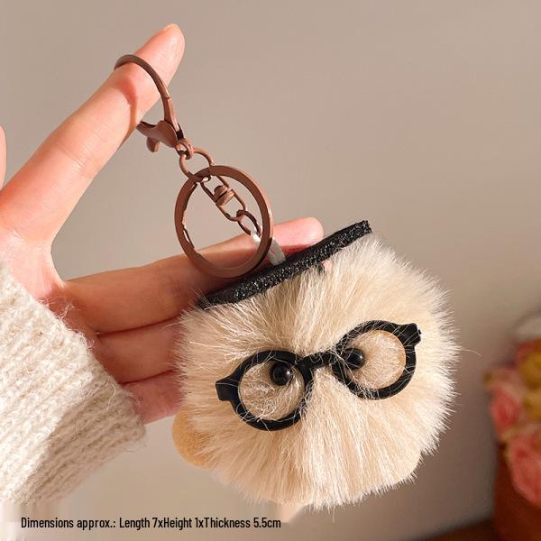 Cute Fur Ball Plush Keychain: Small Doll Pendant for Car, Backpack & More