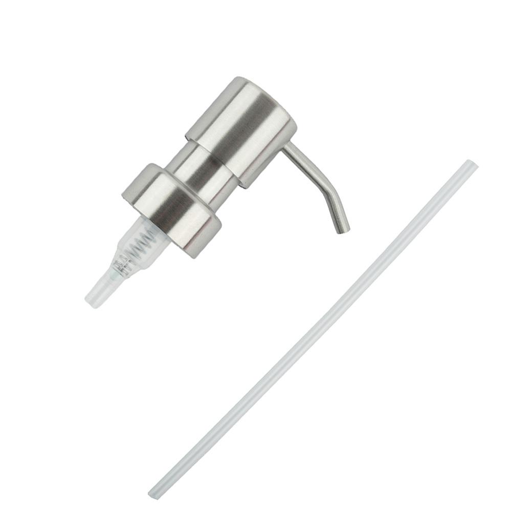 Press Head Soap Pump Bottle Dispenser Hand Jar Liquid Lotion Nozzle Replacement Shampoo Stainless Steel Bathroom