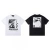 Unisex Oversized Cotton T-Shirt With Vintage Letter Print Art Portrait Design Loose Fit Casual Wear