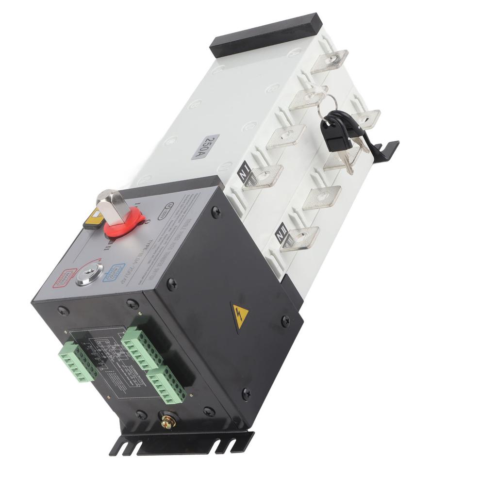 Generator Transfer Switch Isolated 2in 1out Mechanical Interlock Design Dual Power Automatic Transfer Switch AC400V 250A