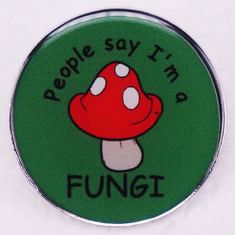 Mushroom Fun Brooch Badge - Whimsical Accessory