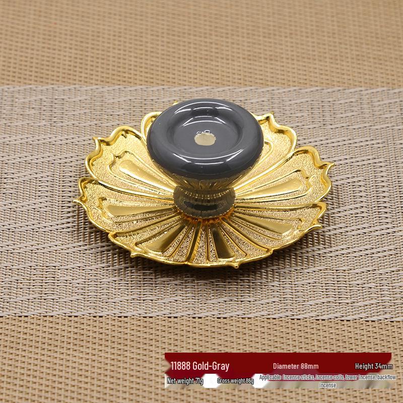 Ceramic Backflow Incense Burner & Holder: Japanese Ornament for Buddha Incense Sticks & Lotus Coil.