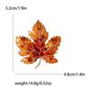 Autumn Fall Leaves Brooch Pin Vintage Rhinestone Maple Leaf Brooches Lapel Pins Thanksgiving Jewelry Accessory Gifts Unisex